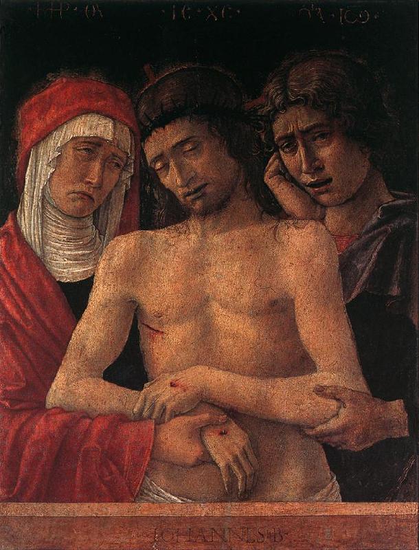 BELLINI, Giovanni Dead Christ Supported by the Madonna and St John (Pieta) fd oil painting image